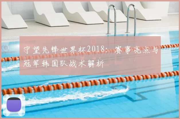 守望先锋世界杯2018：赛事亮点与冠军韩国队战术解析
